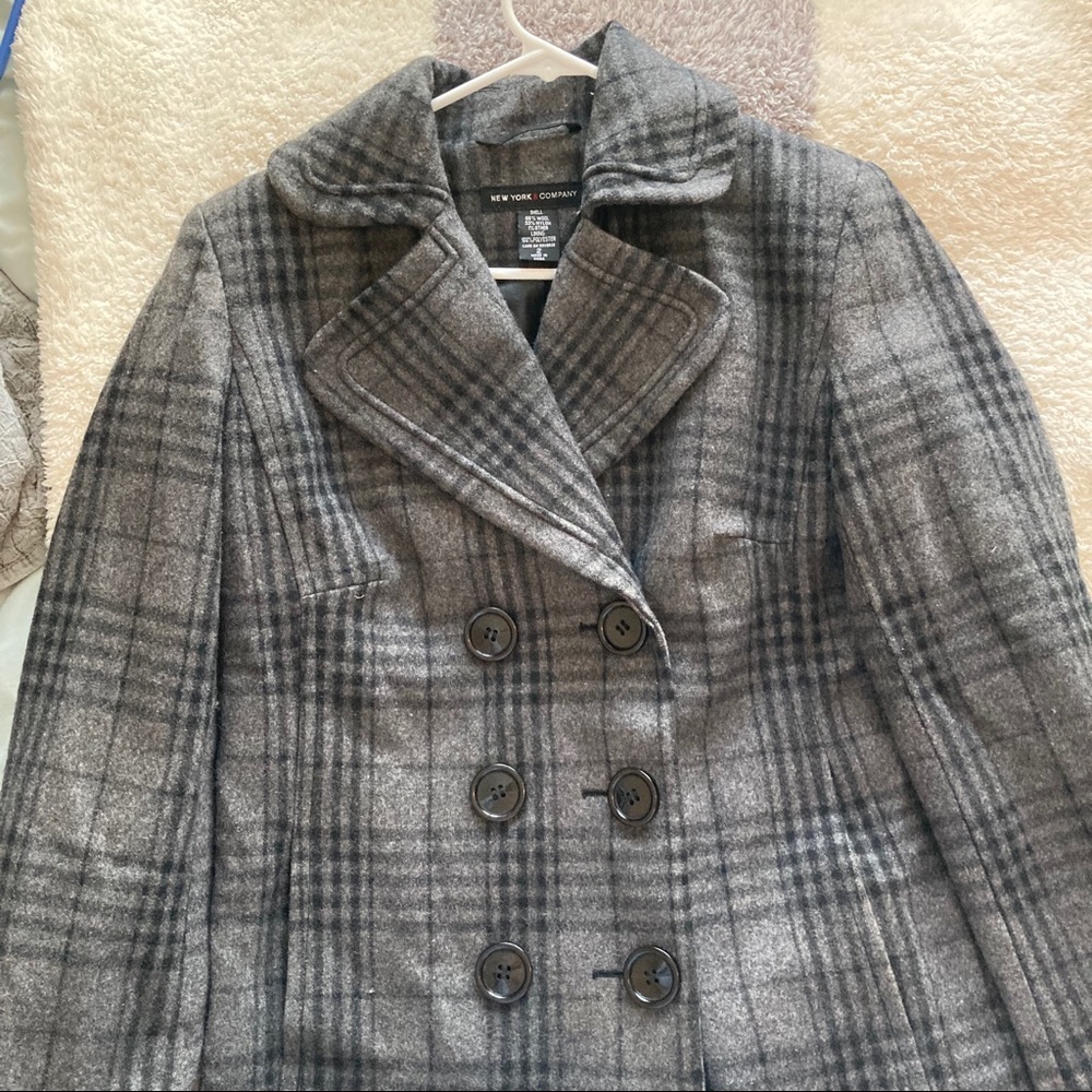 Plaid Pea Coat